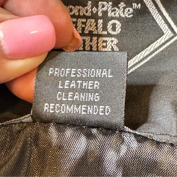 Diamond Plate Genuine Buffalo Leather Jacket Classic Motorcycle Women’s Small - Picture 8 of 15